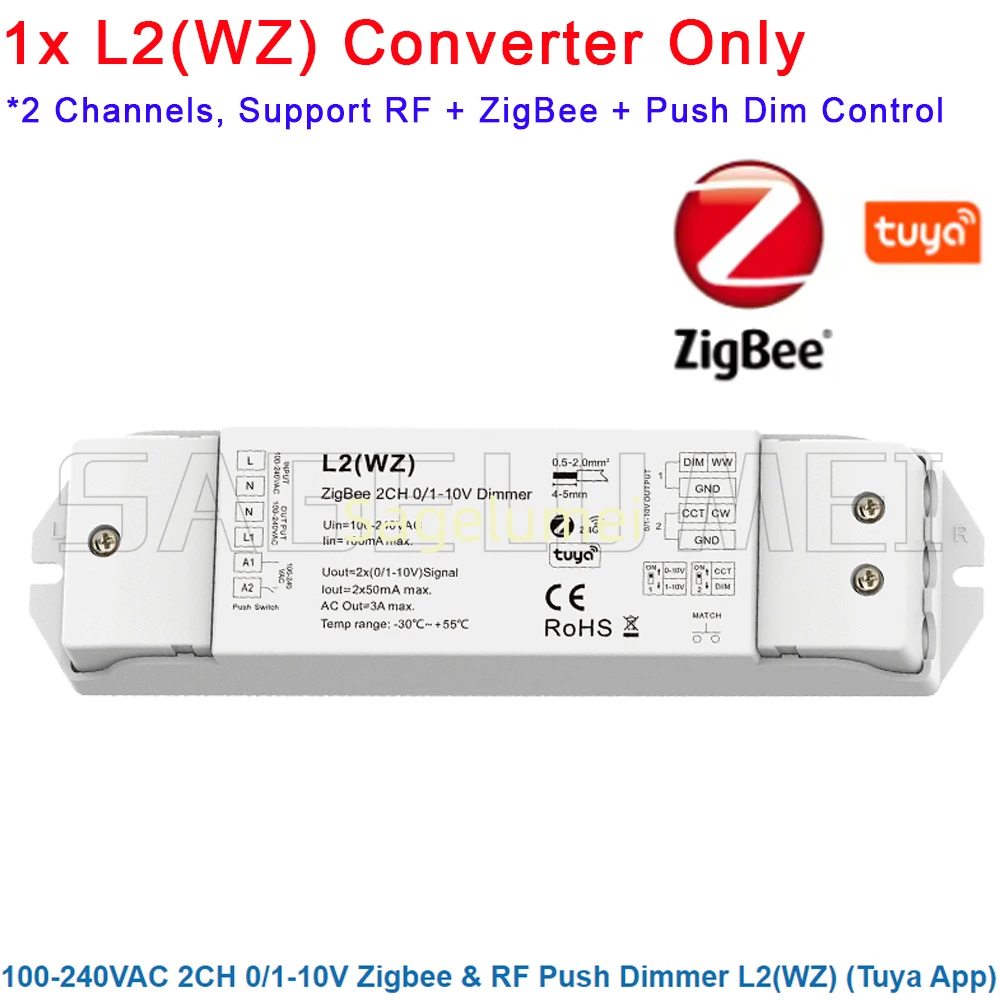 Фото Светодиодный диммер Wi-Fi Zigbee L1 L4-M L2 DL 0/1-10 В RF Tuya Smart Push Smart Life APP Управление RF DMX в Skydance 0-10 В Преобразователь сигналов №4