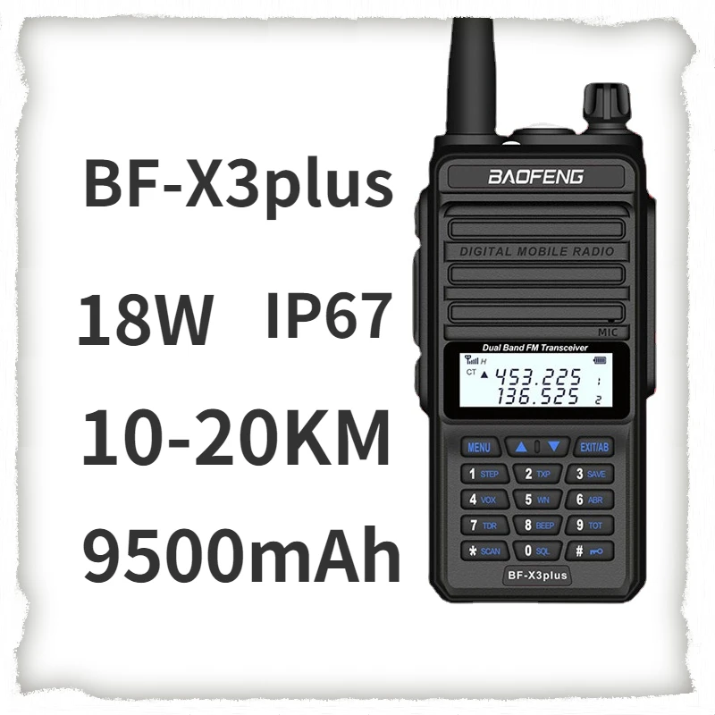 BAOFENG BF-X3plus Intercom Three-stage Handstand Outdoor Civil Go on Road Trip S5PLUS Intercom Hotel Site