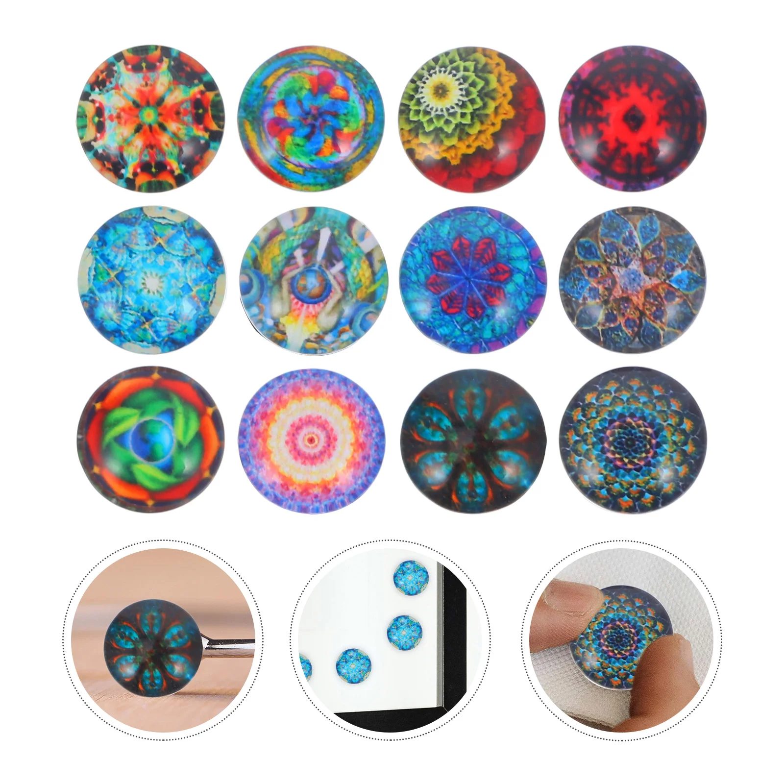 100 шт. 12 мм смешанная круглая мозаичная плитка для поделок стеклянная мозаика