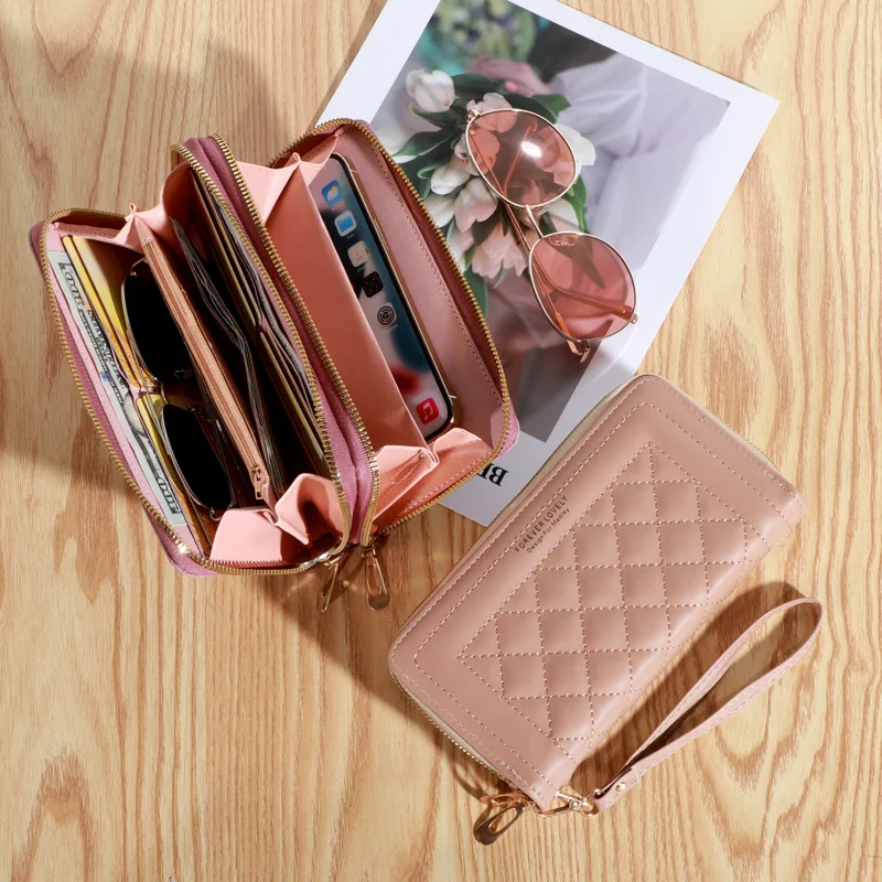New Long Women's Wallet Female Purses Tassel Coin Purses Card Holder Wallets Double Zipper Leather Clutch Luxury Money Phone Bag