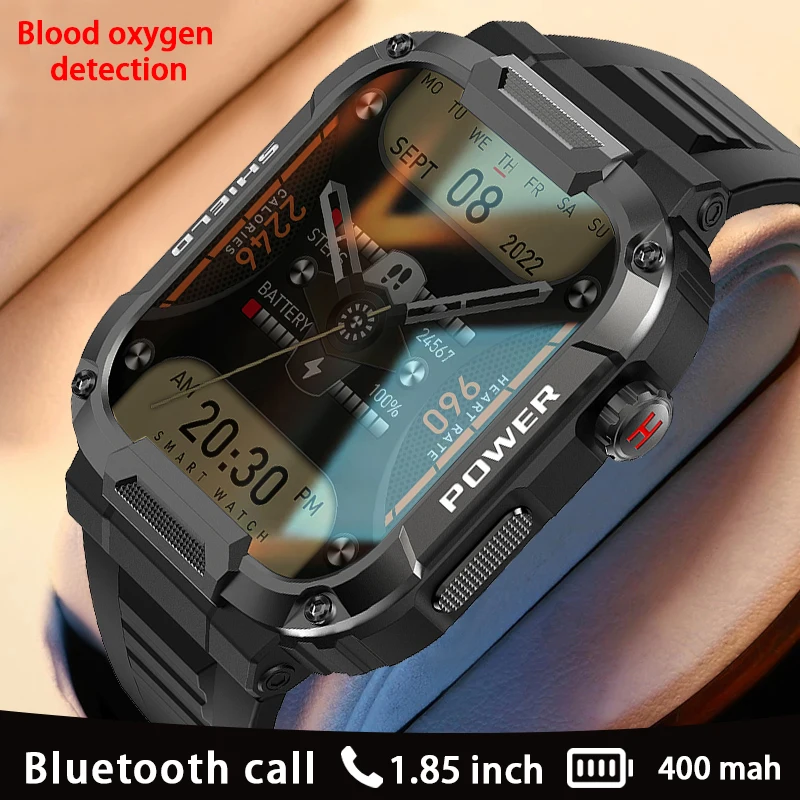 

Новинка 2023, умные часы с сенсорным экраном для Android Xiaomi, фитнес-часы с функцией измерения кровяного давления и кислорода, водонепроницаемые умные часы 5 АТМ, мужские военные часы