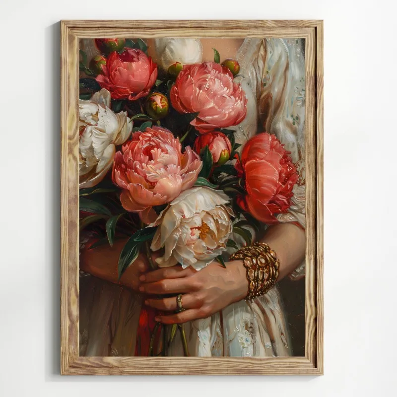 

Печать на холсте "Викторианское искусство, измененная женщина с жемчугом, диско-шар, меч"