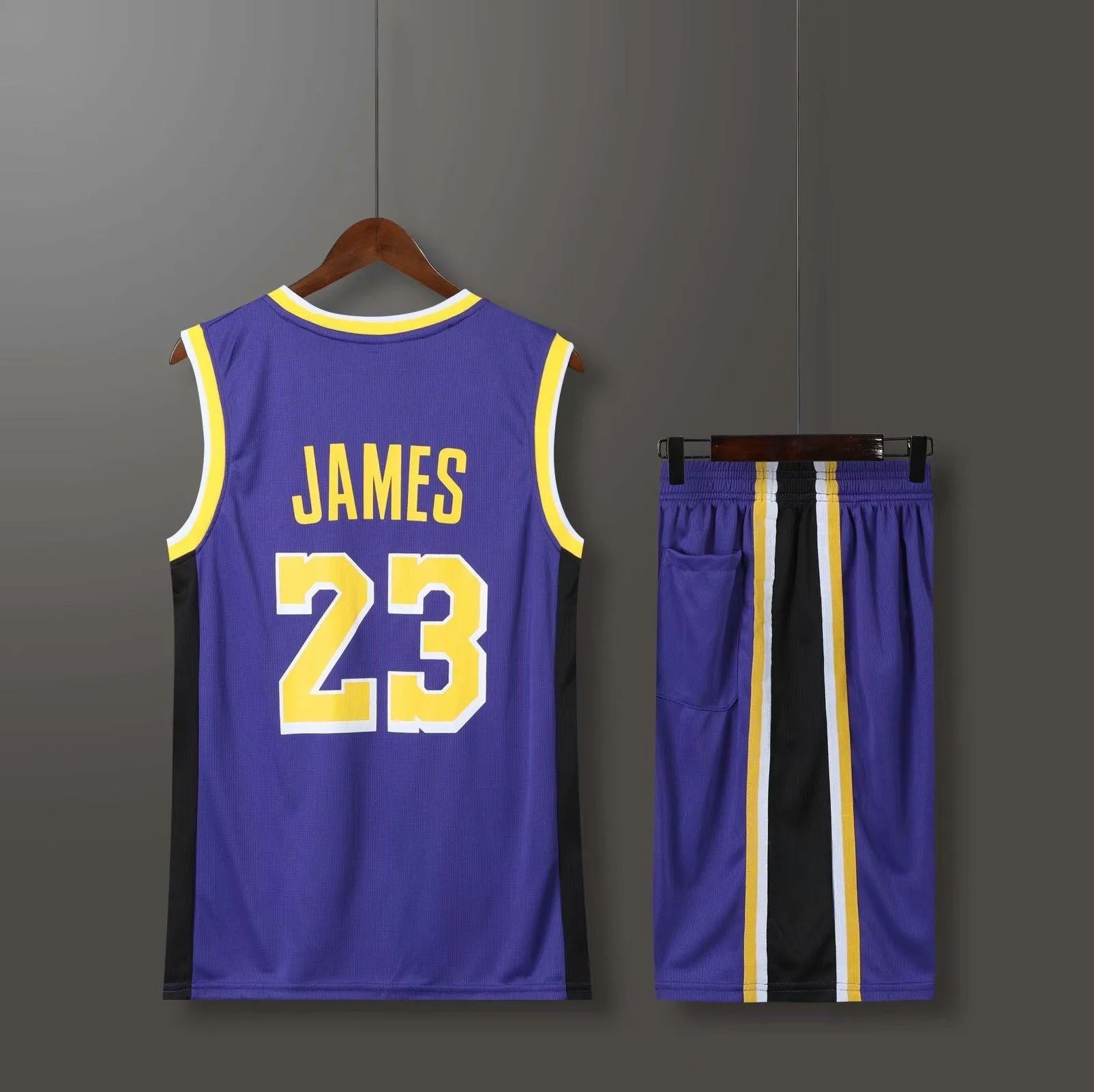 

High Quality USA Basketball Club Player Basketball Uniforms Star BRYANT 8 24 JAMES 23 Has Team Logo Basketball Jerseys