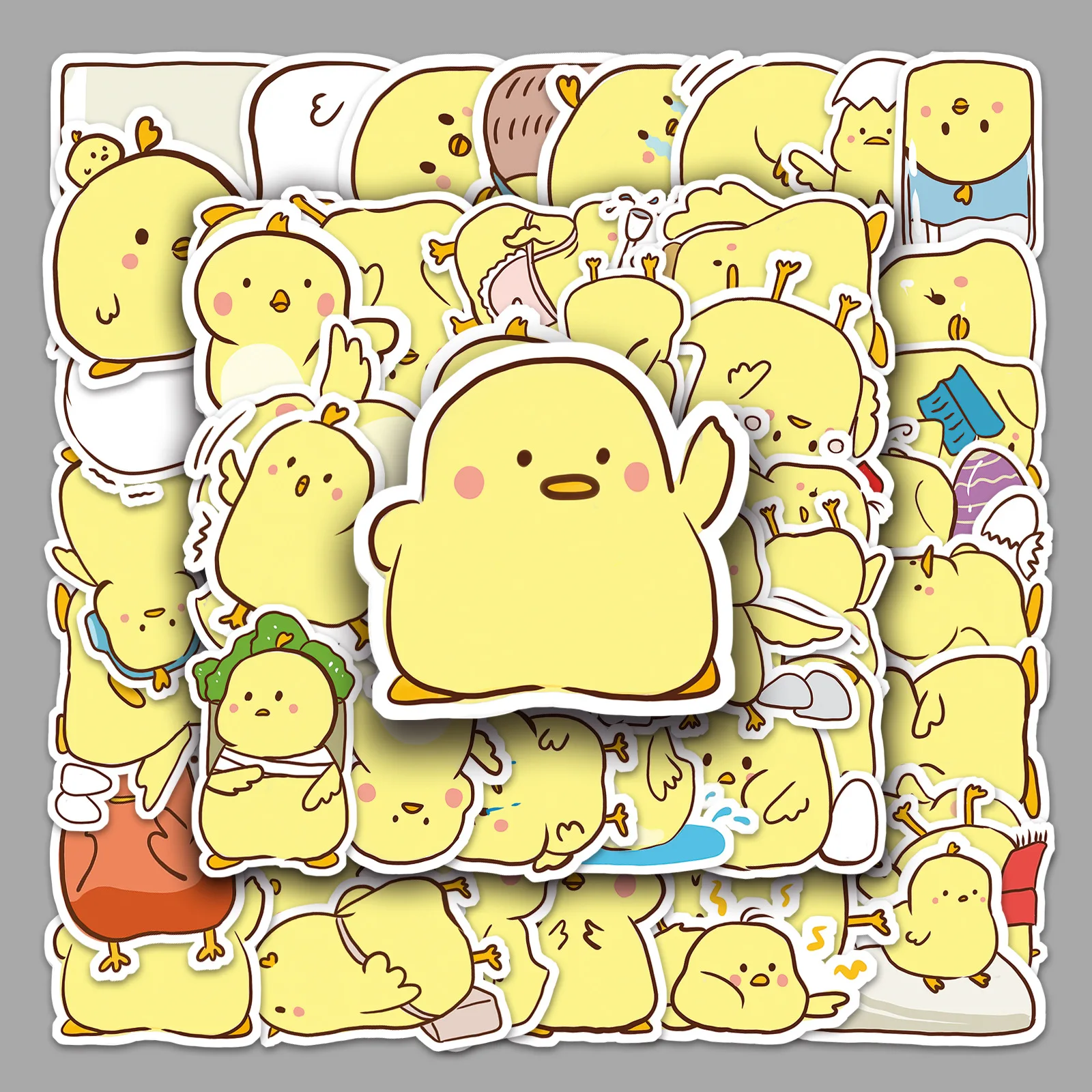 

50PCS Kawaii Cartoon Chick Graffiti Cute Sticker DIY Water Cup Suitcase Computer Helmet Notebook Refrigerator Sticker Waterproof