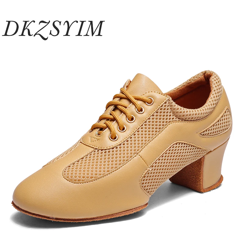 

Современные/Танго/латиноамериканские/джазовые женские танцевальные туфли DKZSYIM стандартная Повседневная тренировочная обувь для бальных помещений кожаная обувь на среднем каблуке