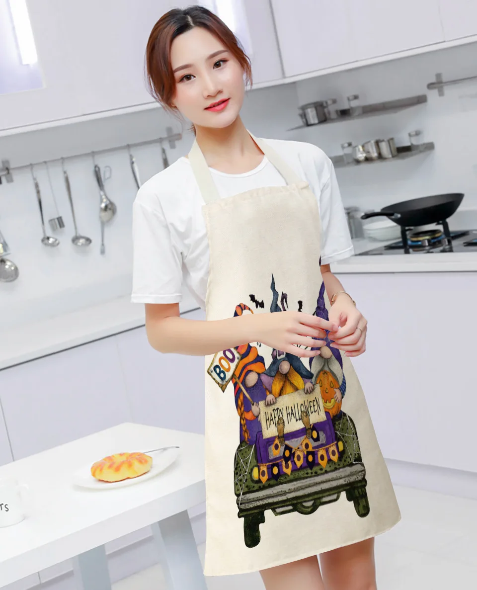 Фартук для уборки рождественской елки кухонный фартук дома шеф-повара из хлопка