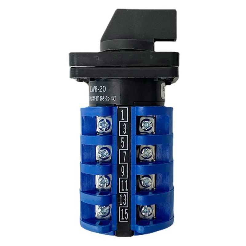 

Поворотный переключатель, 3-позиционный, 4-фазный, 20 А, 500 в