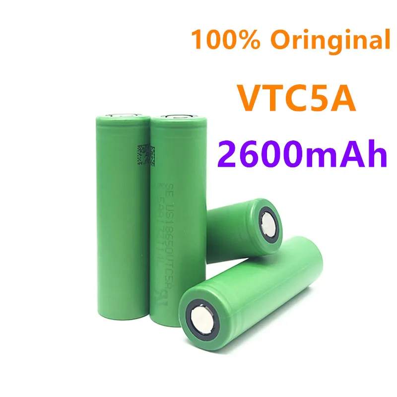 

100% original 3.7V 2600mAh Li ion 18650 battery for SONY US18650 VTC5A 2600mAh 18650 battery 3.7V +1pcs Battery charger