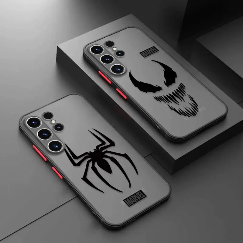 

Marvel Spiderman Venom TPU Matte Phone Case For Samsung Galaxy S23 S22 S21 S20 FE Ultra S10 S9 S8 Plus S10e Note 10Plus 20Ultra