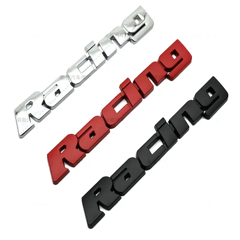 Металлический логотип RACING боковая эмблема кузова автомобиля наклейка на задний