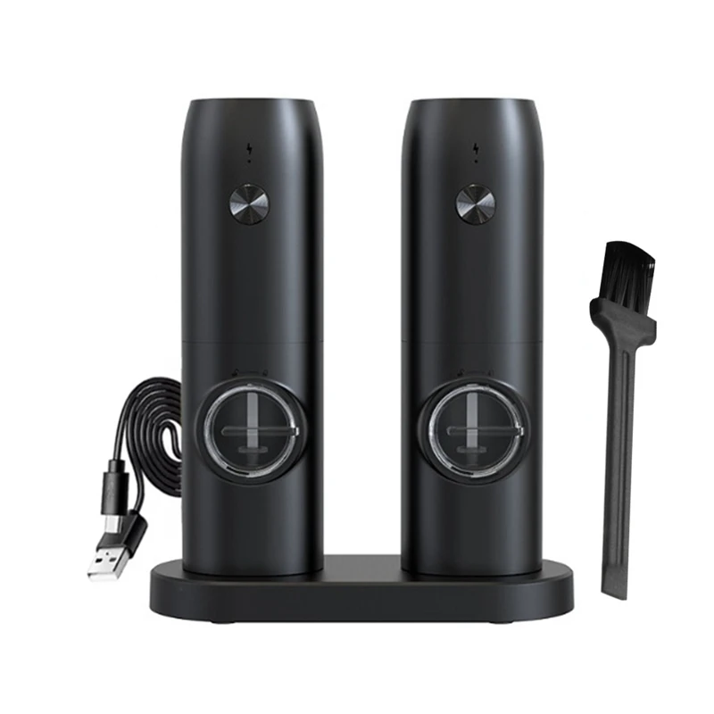 

Electric Grinder Mini Salt Pepper Grinder Electric Salt and Pepper Grinder Set Of 2 USB Rechargeable