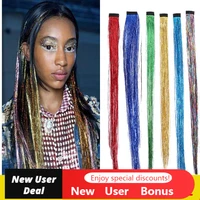 dirty braided hairband flashing hairpin braided hair headdress colorful long headbands braid gradient wig unisex party ornaments