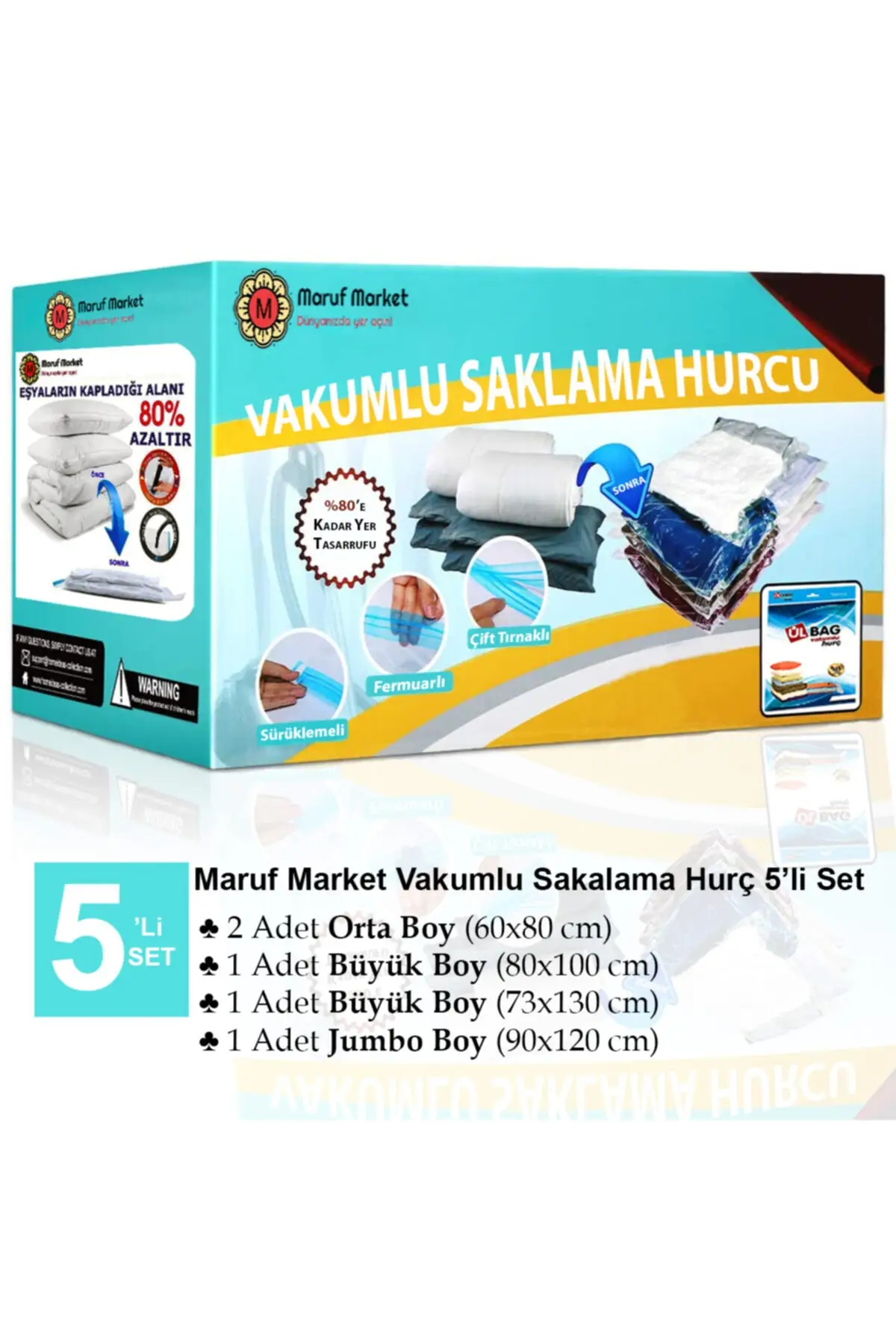 

Marufmarket Вакуумный пакет для хранения набор из 5 одеял и одеял-2