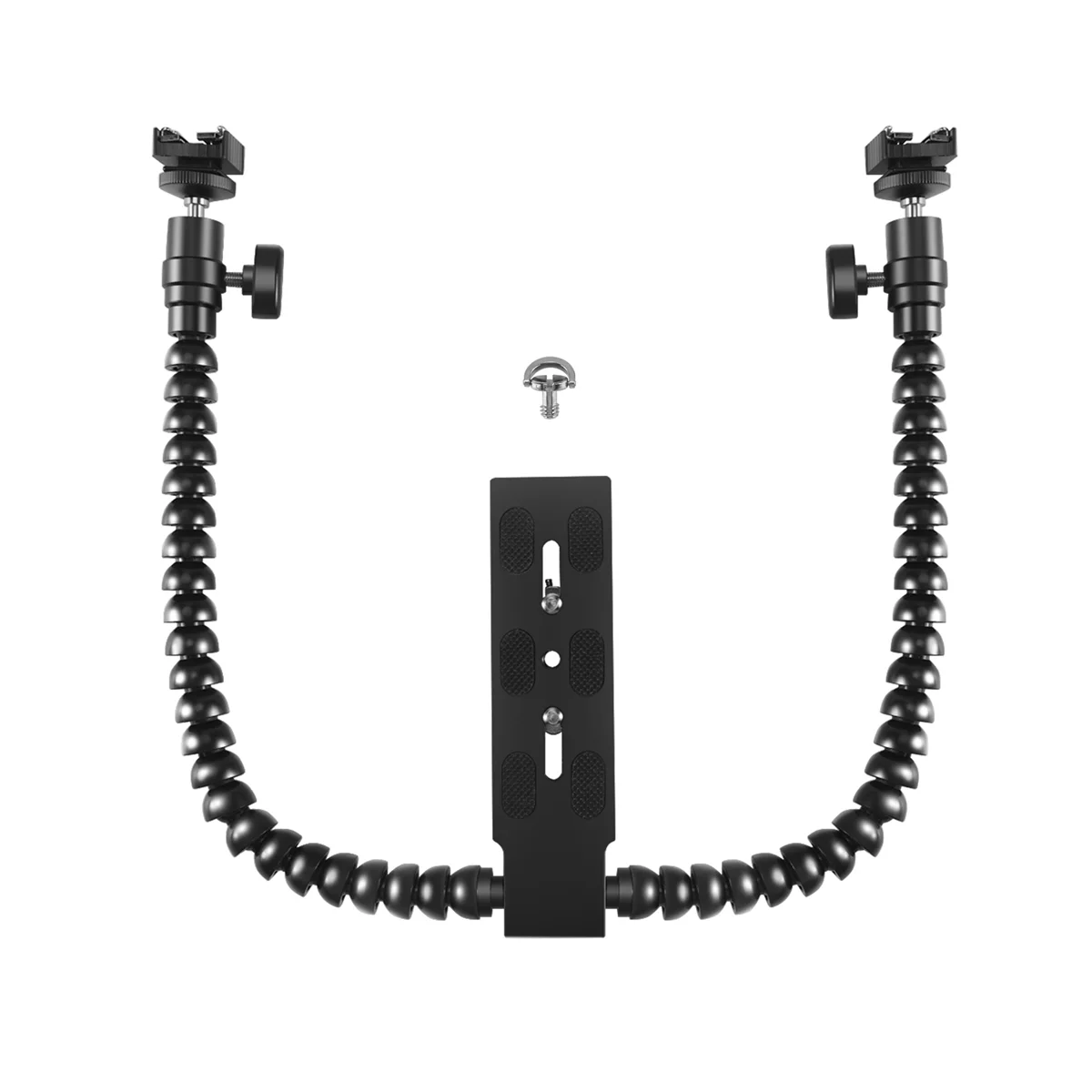 Гибкий двойной кронштейн для вспышки с горячим башмаком