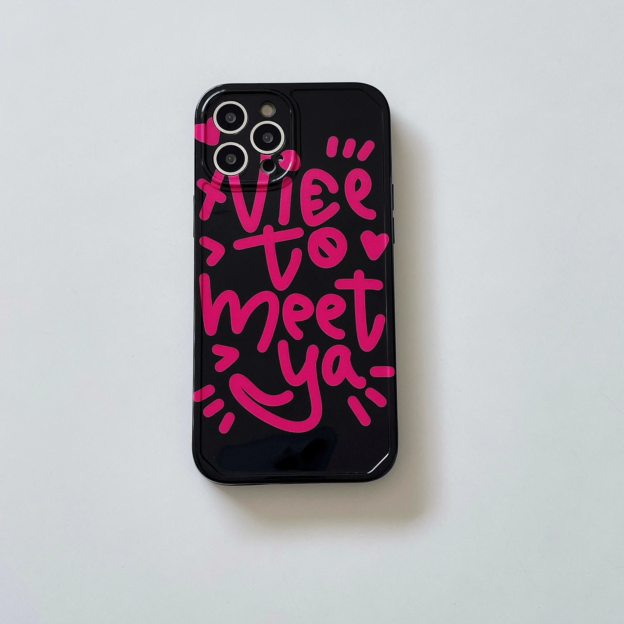 

Fashion Pink English Nice to meet you Case for iPhone 11 12 13 Pro Max 8 7 Plus Xr Xs Max X SE 2020 12 Mini Soft Back Cover Capa