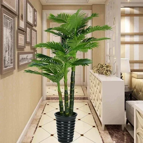 Искусственное дерево подсолнечника пальма ареки деревянный пол бонсай уличное