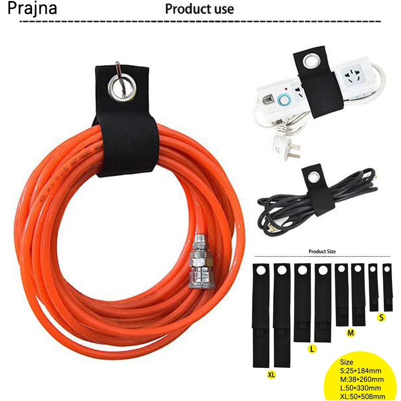 

1PCS Reusable Nylon Reverse Buckle Magic Hook Loop Fastener Cable Ties Strap Sticky Line Finishing Strapping Hook And Loop
