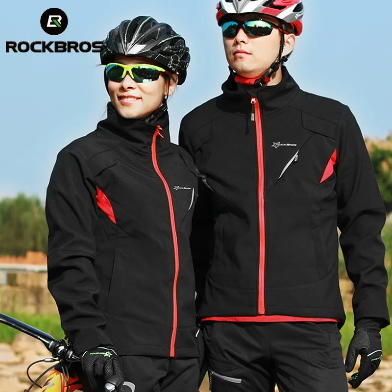 

Rockbros official Winter Cycling Set Thermal Wear Cycling Uni m Clothing Keep Warm Windproof Jersey Set Cycling Suit