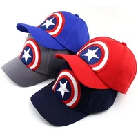 disney marvel hat baseball cap superhero captain america shield embroidered children hat baby boys girls outdoor hats adjustable