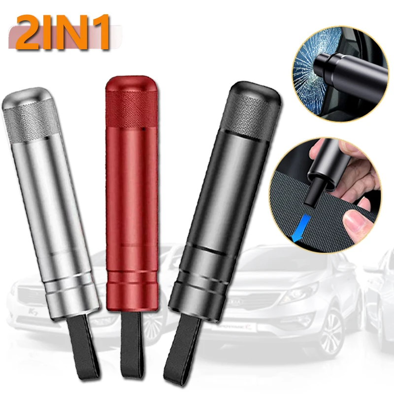 2 в 1, автомобильный молоток безопасности для автомобиля