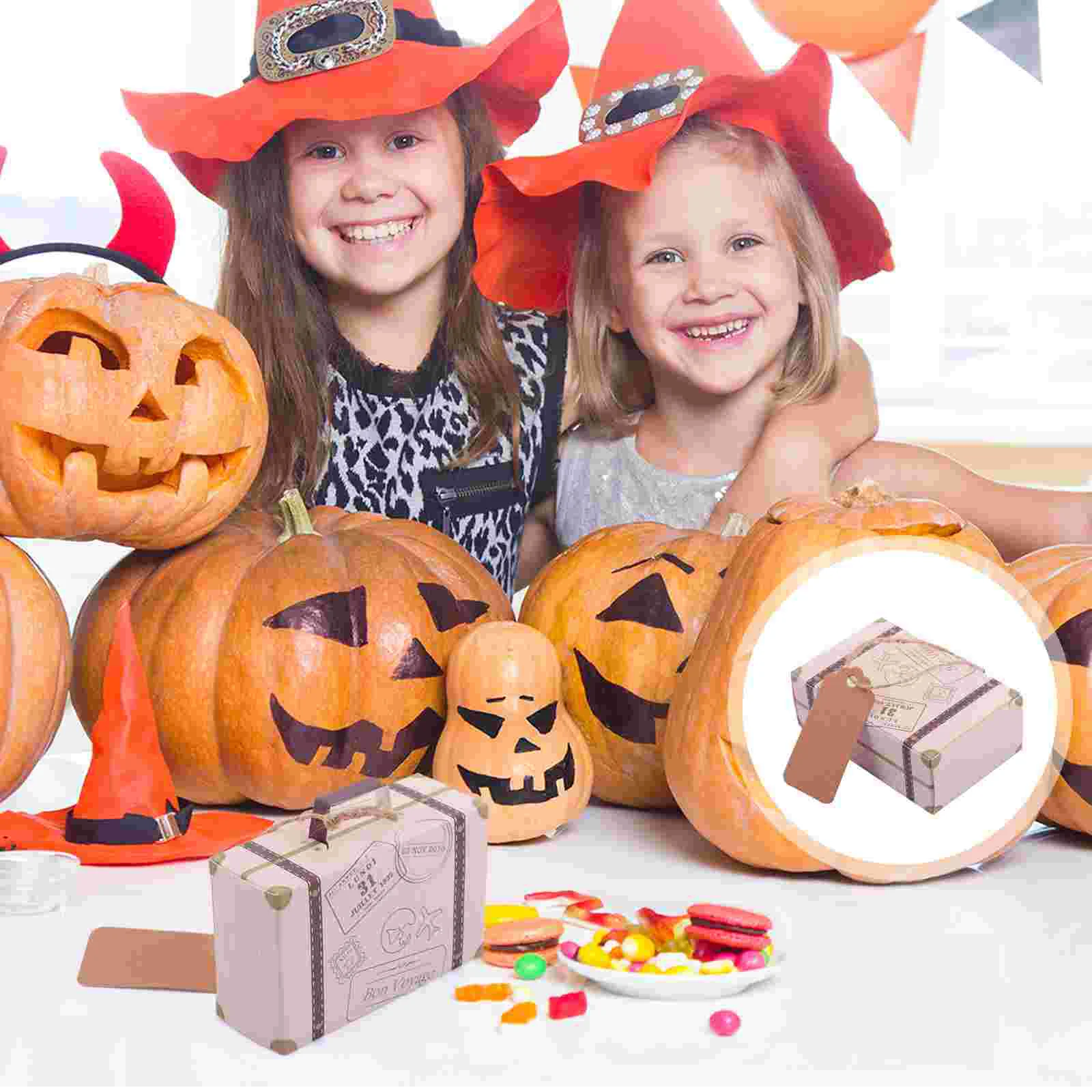 

Box Candy Boxes Christmas Gift Favor Chocolate Cube Mini Cookie Party Storage Paper Treat Suitcase Travel Dessert Bakery Jewelry