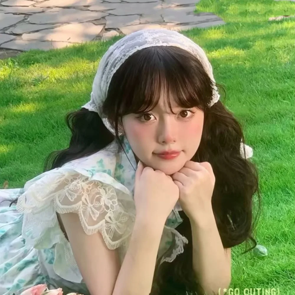 Элегантная кружевная треугольная Бандана с цветочным кружевом в сельском стиле