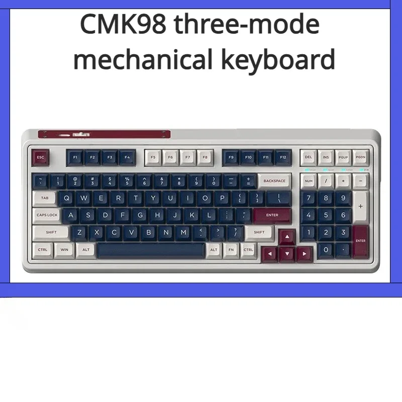 

CMK98 Three Mode Full Key Hot-Swappable Wireless Mechanical Keyboard 98 Keys RGB Light E-sport Gaming Keyboard for Computer