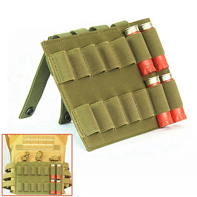 

LUC Nylon 14 Round Military Tactical 12 Gauge 12GA Shell Holder Hunting Molle Ammo Carrier Airsoft Shotgun Cartridges Pouch