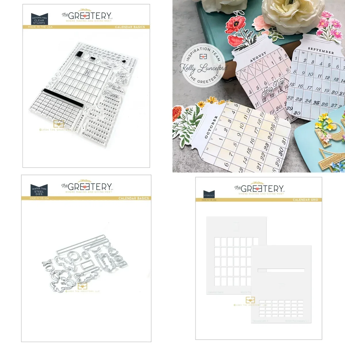 Новинка 2024 года основы календаря прозрачные штампы металлические трафарет для