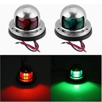 12v led stainless steel motorcycle signal light red green sailing lamp marine boat sidelight moto equipments accessories