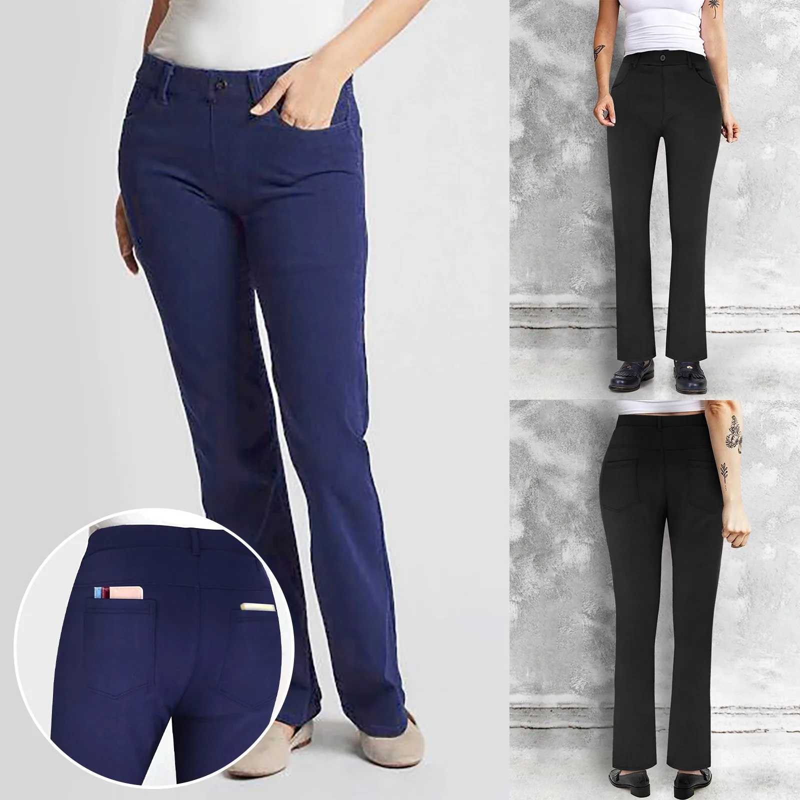 

New Jeans Spring Summer Pants Female Office Lady Solid High Waist Female Trousers Fashion Straight Suit Pants For Women 2022 Coo