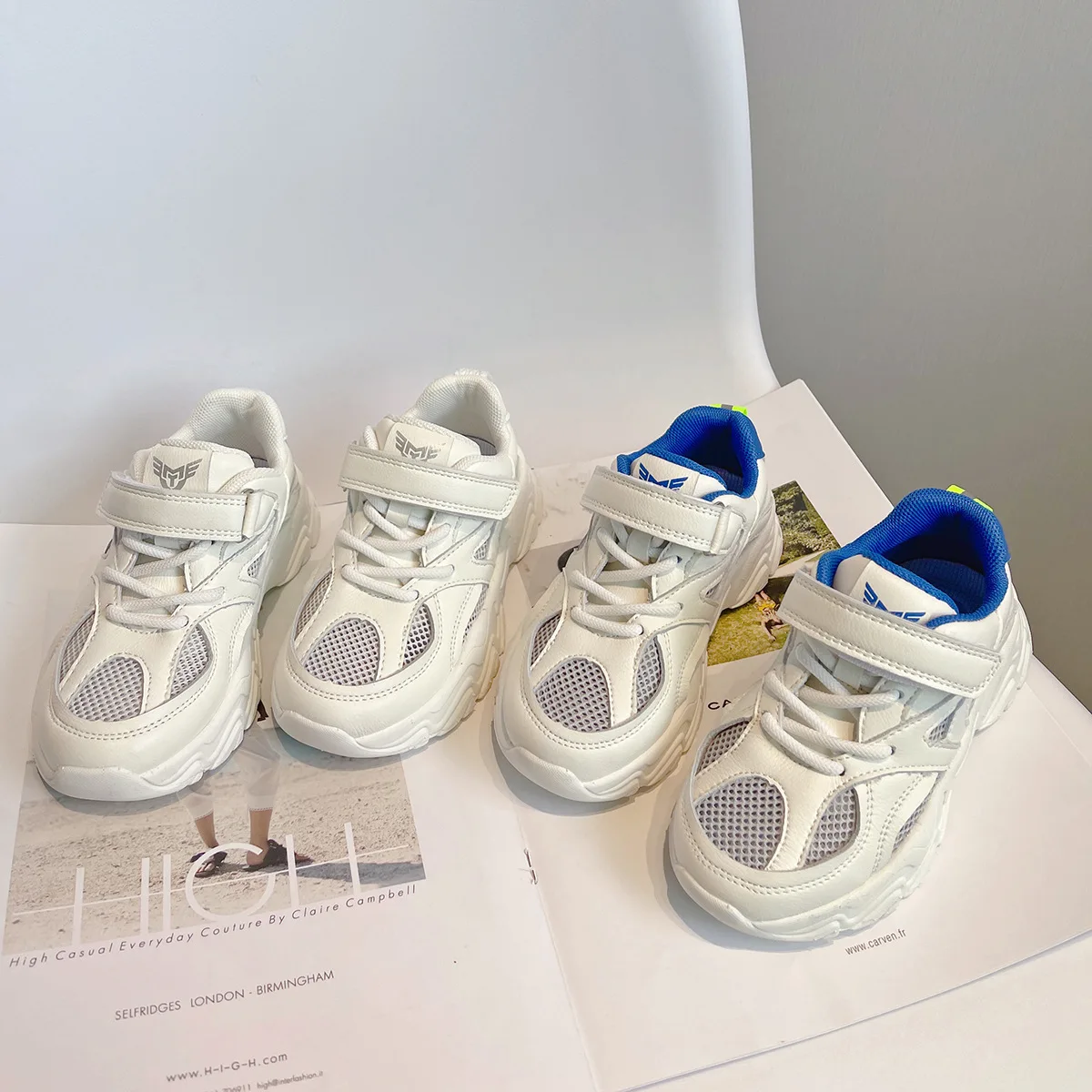 

Children Sports Shoes Sneakers 2022 Spring Summer New Boys and Girls White Shoes Lightweight Breathable Running Shoes for Kids