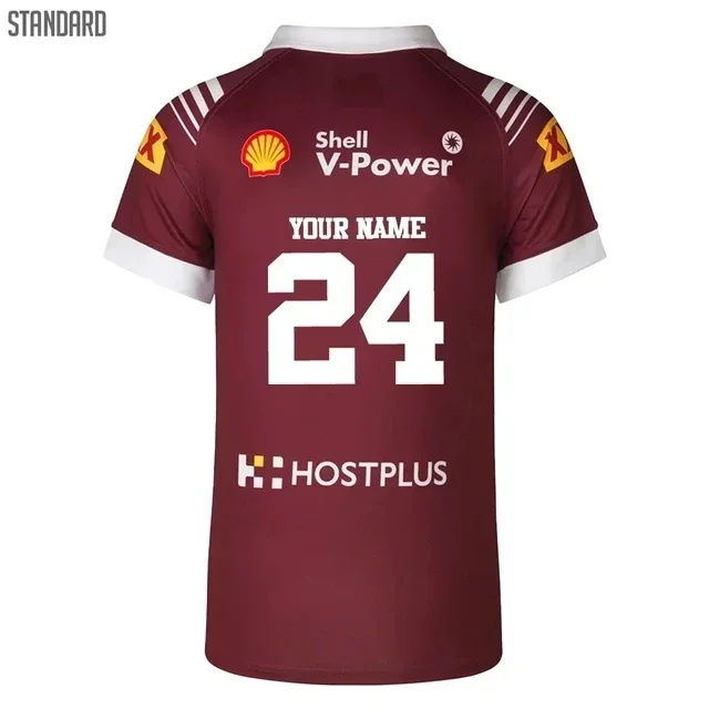 МУЖСКАЯ ТРЕНИРОВОЧНАЯ ФУТБОЛКА ДЛЯ РЕГБИ QUEENSLAND MAROONS 2024 размер S-XL-5XL