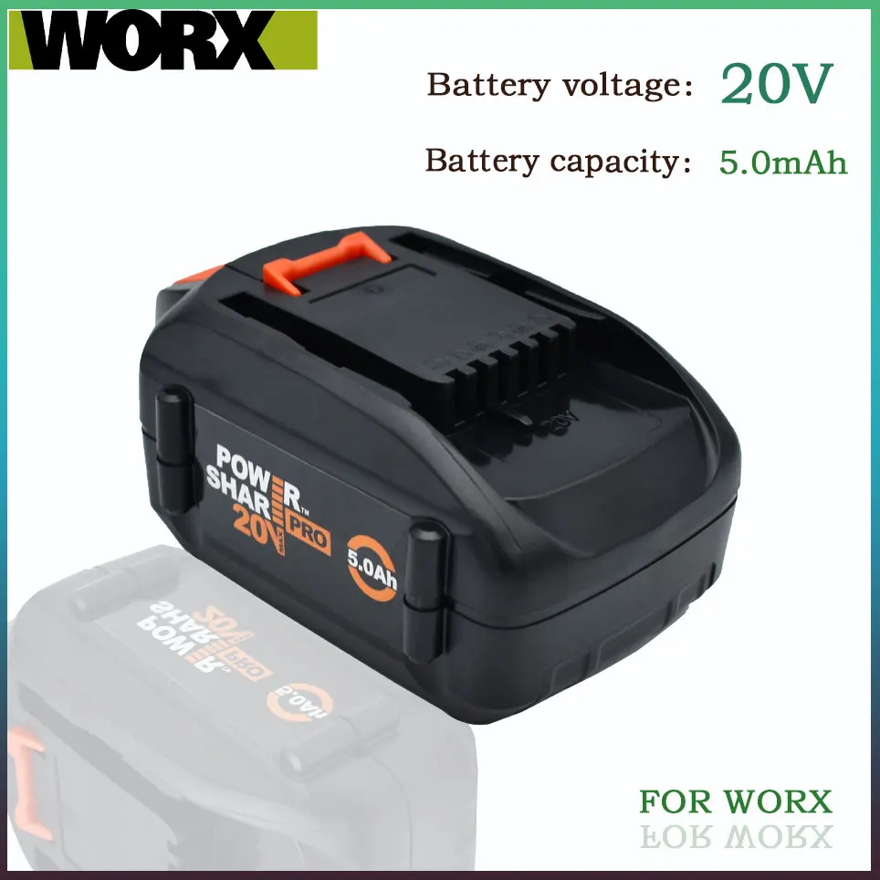 Фото Совершенно новый подлинный WORX WA3578 — литий-ионный аккумулятор большой емкости PowerShare 20 В 5,0 Ач №1
