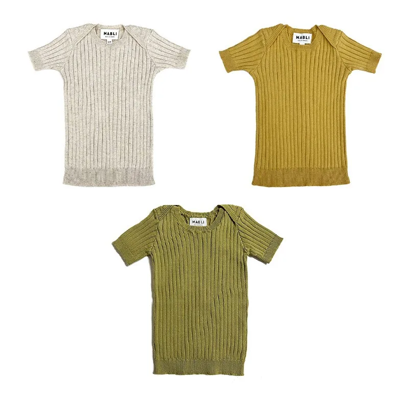 Летний вязаный костюм для детей новинка 2022 года серия Mabli тонкий свитер мальчиков