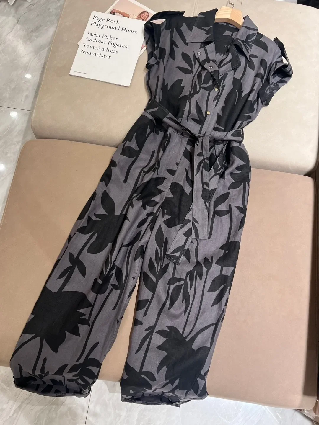 Комбинезон для женщин новинка 2024 весна-лето повседневный купальник с отложным