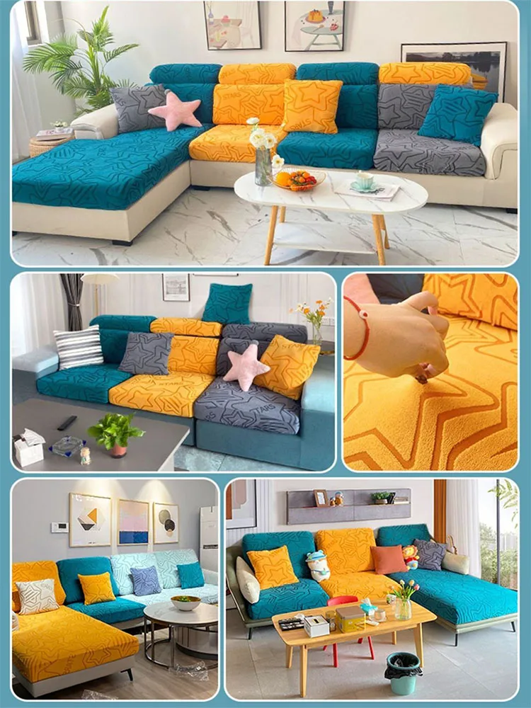 Жаккардовый чехол для диванной подушки Толстый эластичный гостиной кресла