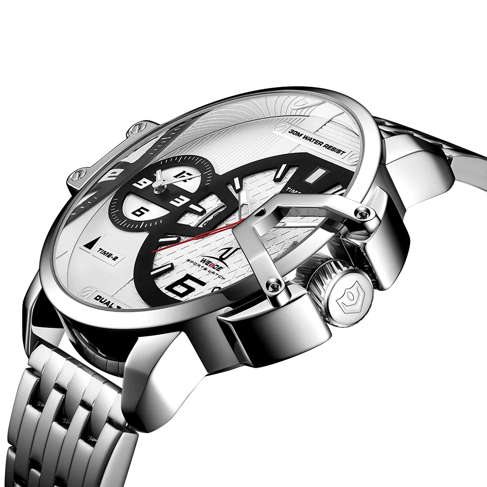 

Men Sport Watches Military White Large Dial Quartz Men's Wristwatch Fashion Waterproof Analog Watch Clocks Relogio Masculino