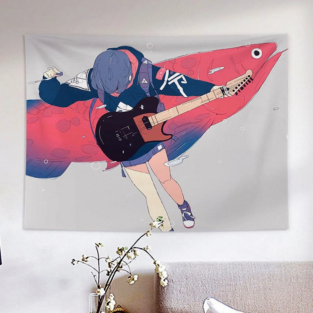 

School Girl Tapestry Wall Fabric Kawaii Room Posters Anime Wall Carpet Blanket Banners Flags Wall Art Dormitory Bedroom Decor