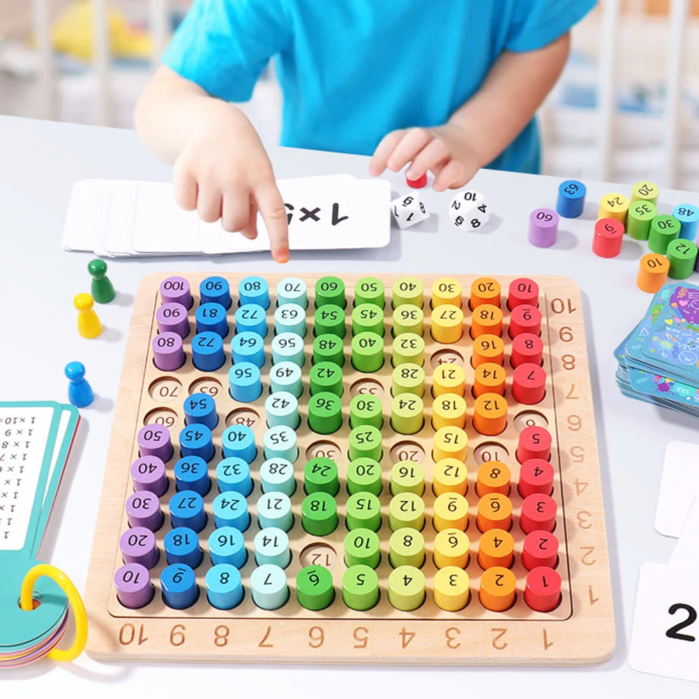 

Kids Toys Wooden Board Games Multiplication Other Educational Paper Math Child Concept
