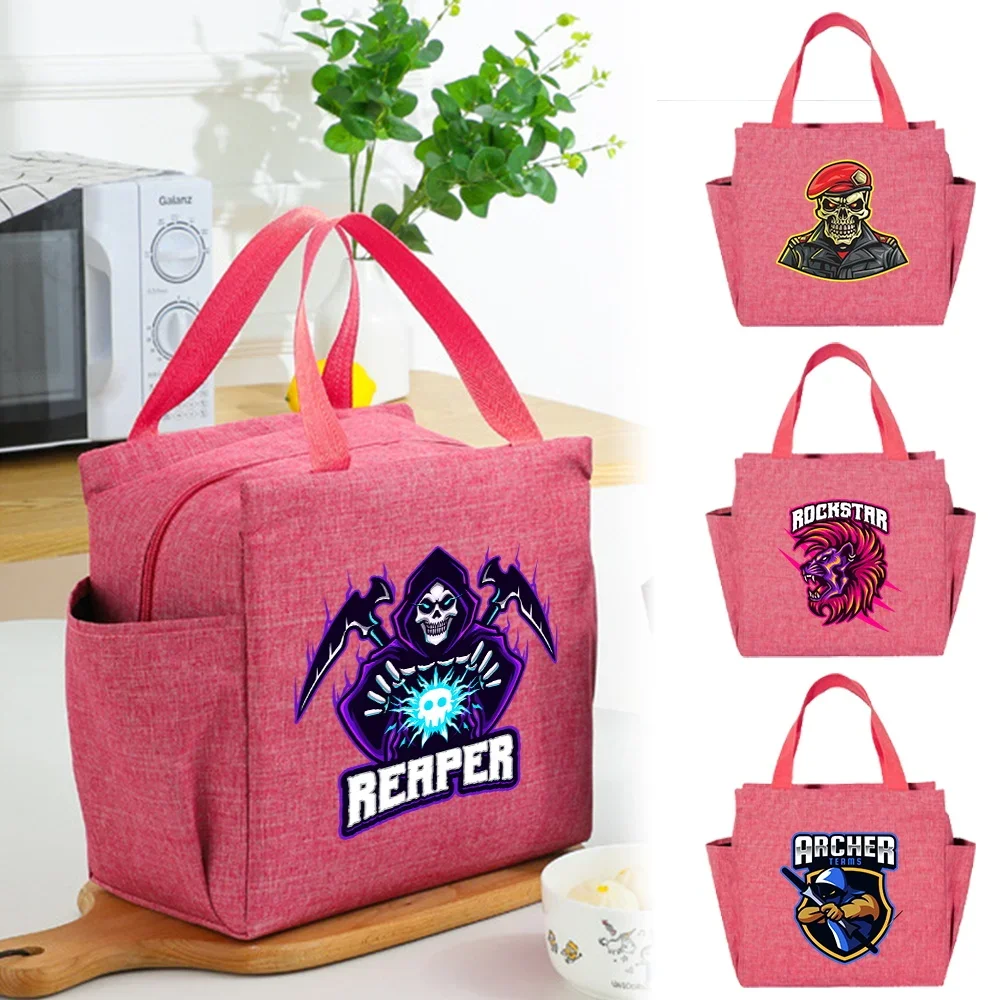 Большая вместительная сумка для обеда детская серия с логотипом команды