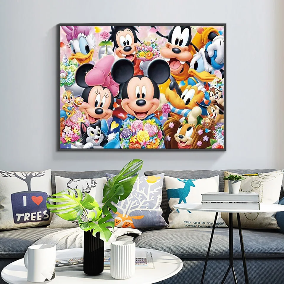 Diy Комплект Алмазной Живописи Дисней Персонажи Мультфильмов Утка Цветок Вышивка