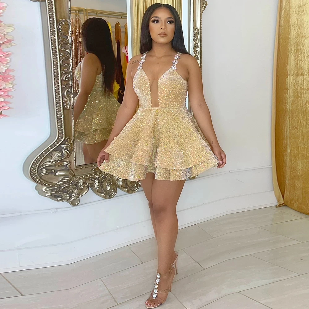 

Розовое платье для выпускного из тюля с аппликацией трапециевидного силуэта, вечернее платье на бретелях, сексуальное платье с высоким раз...