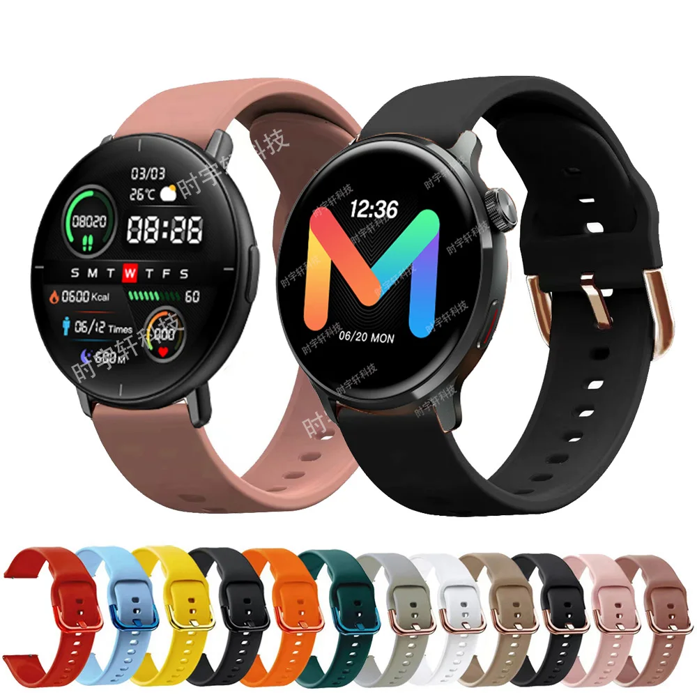 

Ремешок силиконовый для Mibro Watch Lite 2, сменный Браслет для смарт-часов Mibro Lite/Color/ Air /C2 /A1/X1, 20 мм 22 мм