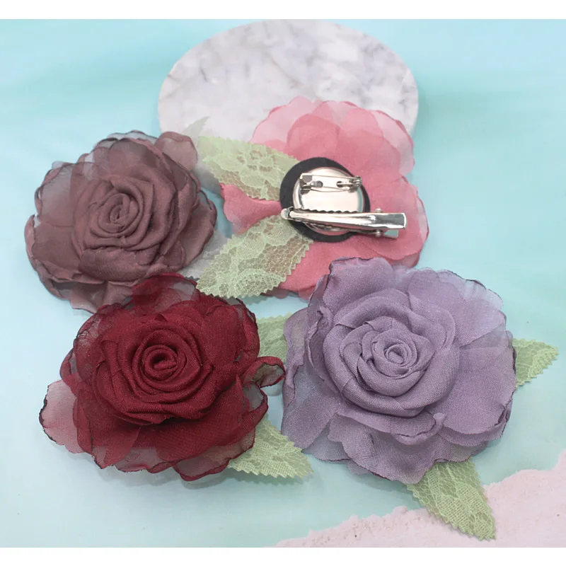 Женская шелковая брошь в виде цветка трехмерная Увядшая форме розы изысканная