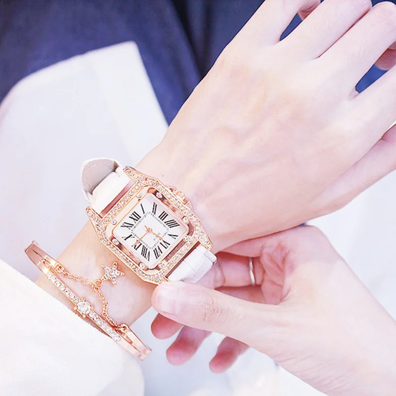 

Luxury Women Watches Bracelet Set Starry Sky Ladies Bracelet Watch Casual Leather Quartz Watch Wristwatch Clock Relogio Feminino