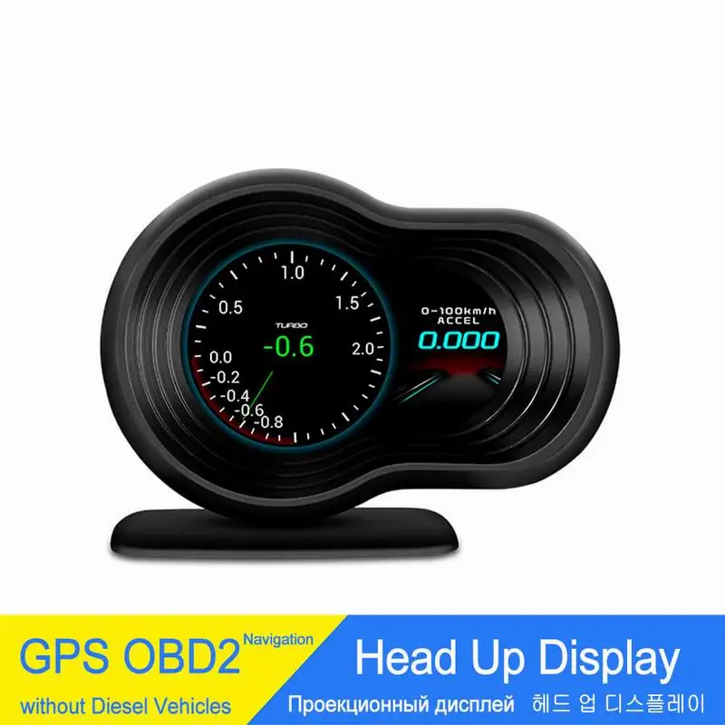 

Дисплей на лобовом стекле OBD2, цифровой автомобильный проектор HUD, бортовой компьютер, Автомобильный датчик GPS-навигации, умные гаджеты