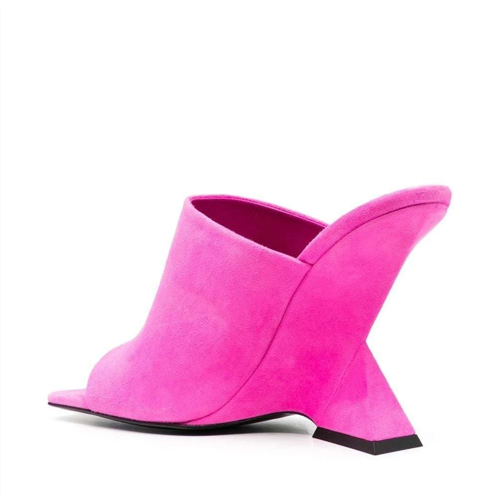 Women's New Sexy Shoes Summer 2023  Style Shaped Height Heels Slippers Sandals Square Toe Thick Heel Wedding Banquet Party Pumps