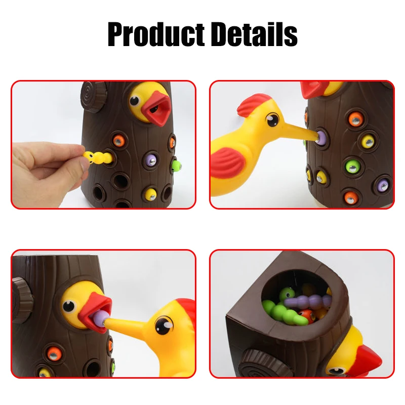 Магнитный ловушка для насекомых детей ловли птиц червя дятла игрушки кормления