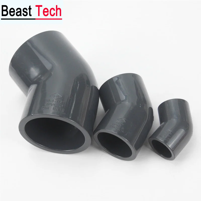 

UPVC Tube Joint Connector 45 Degrees Elbow Aquarium Fish Tank Pipe Joints Garden Water Connectors 1 Pcs